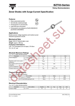 BZT03C130-TR datasheet  